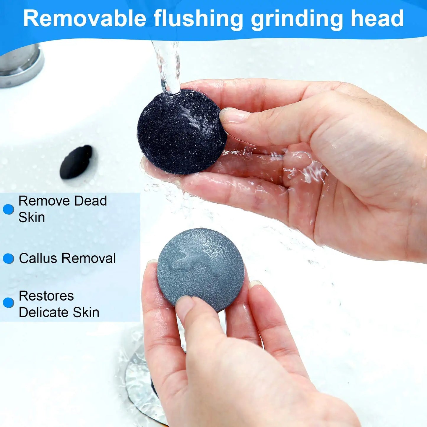 Electric Vacuum Foot Grinder File Machine Exfoliate Dead Skin Callus Remover Heel Removal Scraper Vacuums Grinding Head heel